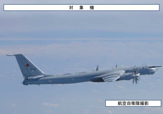 Máy bay tuần tra săn ngầm Tu-142 Nga do Nhật Bản chụp được.